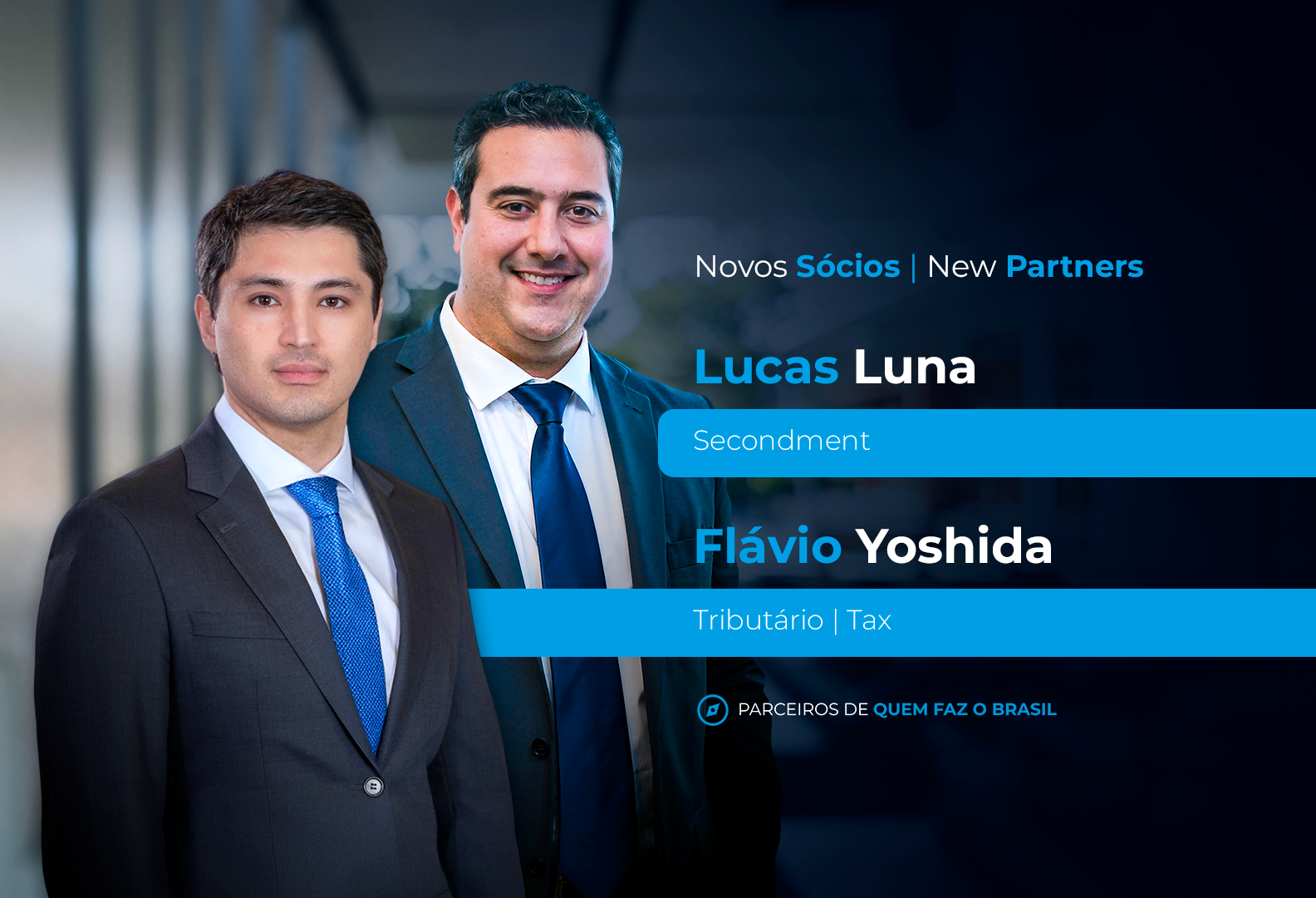 imagem Anunciamos dois novos sócios e expandimos atuação em Tributário e Secondment